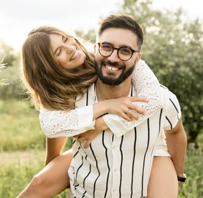 Romantic editorial fine art wedding portrait of couple in Provençal morning light