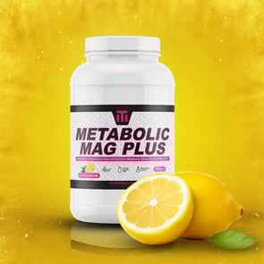 a bottle of metabolic macaroni and a lemonade
