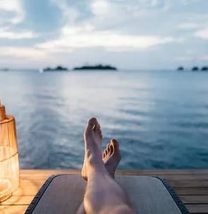 relaxing at the beach