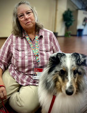 Therapy Dog Team Poppy and Cindy