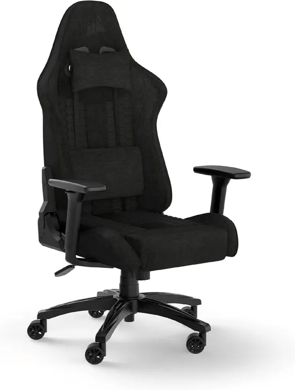Corsair TC100 Relaxed-Fabric Gaming Chair, Nylon, Negro, One Size