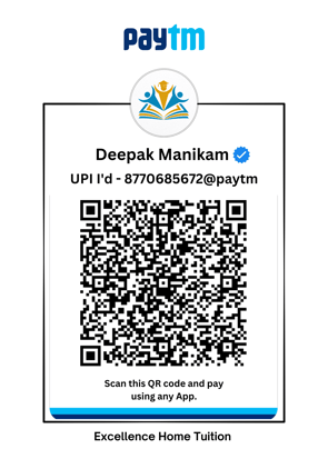 "Scan the QR code to make secure payments for Excellence Home Tuition services in Jabalpur."