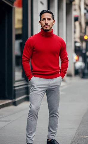 Modelo caminando por las calles de la ciudad en fotografía para agencia de modelos.