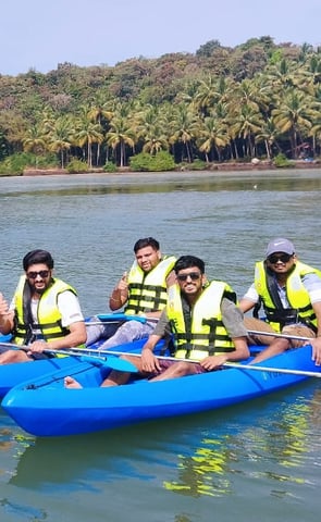 kayaking with my friends