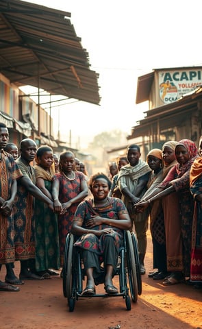 a woman in a wheelchair with a man in a wheelchair