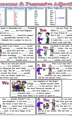 possessive pronouns worksheet