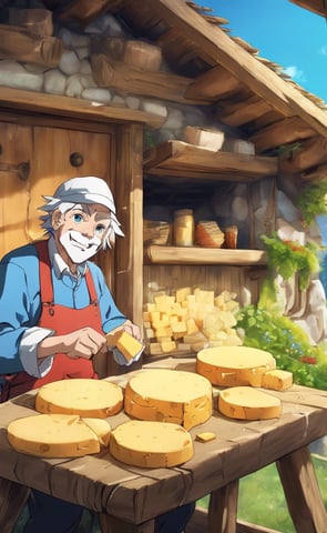 a diary grand father that create pecorino cheese