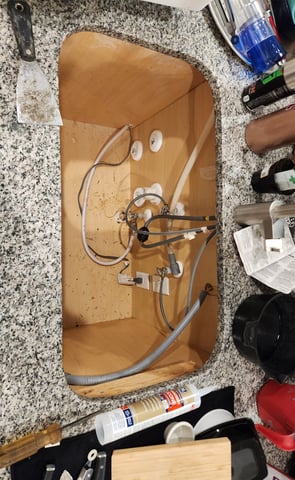 undermount kitchen sink, kitchen sink removal, kitchen sink repair, remodel, plumbpros, plumbprostx