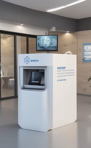 A large machine in a large building with lots of windows