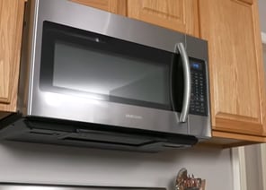 a floating microwave ready for use