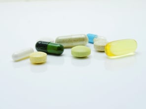 a variety of pills and pills on a table