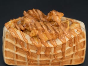 mac and cheese chicken stuffed waffle