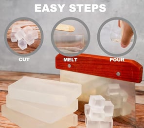 Primal Elements 5 lb clear glycerin soap base – unscented, vegan, and easy to melt for DIY soap