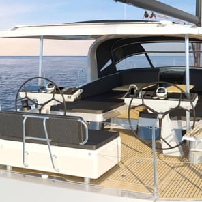 Jeanneau 65 Aft cockpit seating