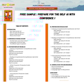DELF A1 Guide Free Sample