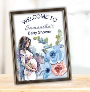 personalized welcome sign for a baby shower