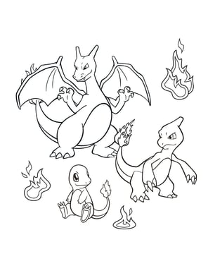 Charizard kleurplaat