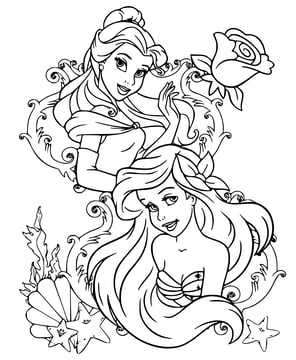 Prinsessen kleurplaat ariel