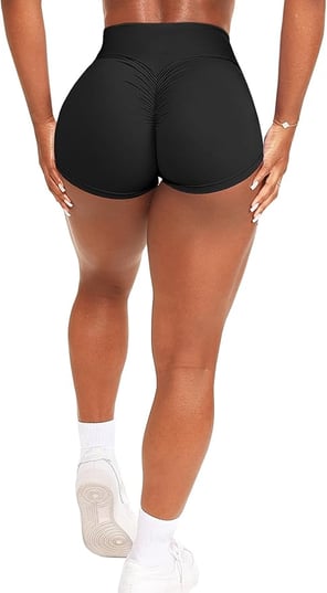 Pantalones cortos negros con push up para pole dance