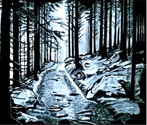 Encre sur toile