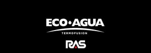 a black and white logo with the words eco aqua