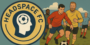 a soccer player is playing soccer in a field