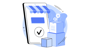 dessin e-commerce bleu