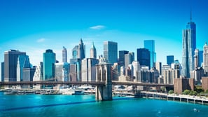 vista da ponte Brooklin de Nova Iorque