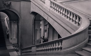 Museum staircase in Geneva
