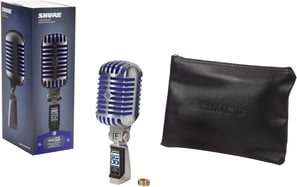 Shure Super 55 Deluxe Vocal Microphone Vintage, Iconic Look, Classic Sound