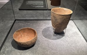 Neolithic pottery with different designs
