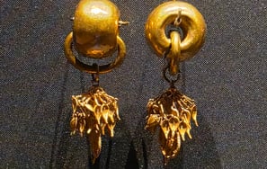 Gold earrings