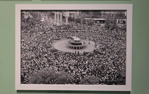 Photograph of a crowded Democracy Square in Gwangju
