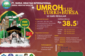 umroh plus turki bursa 2025 12 hari *5