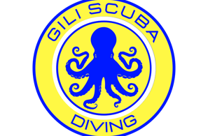 Official Gili Scuba Diving logo, your boutique dive center on Gili Trawangan, Indonesia.