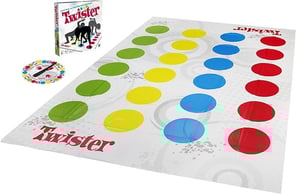 a game of twister board game with a board game