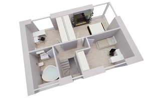 Kotedžai Narepuose - 2 aukštas.