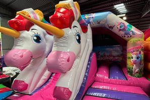 Twin Headed Unicorn Bouncy Castle