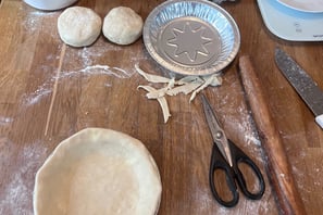 pie crust and tools