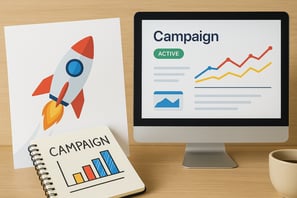 Digital marketing team monitoring and optimizing live Google Ads campaigns daily to drive stronger,