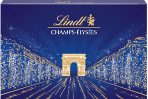  Lindt - Boîte CHAMPS-ÉLYSÉES - Assortiment de Chocolats au Lait, Noirs et Blancs – Idéal pour Noël,