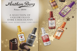 Anthon Berg Dark Chocolate Liqueurs with Original Spirits - 64 pcs. Gift Box (2.2 lbs) by Anthon Ber