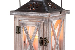  Sziqiqi Lanterne en Bois Bougeoir Vintage Lanternes à Bougie Décorative pour Rustique Mariage Centr