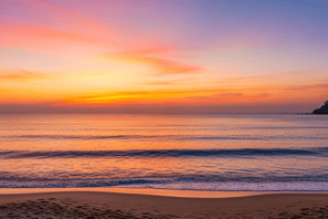 pôr do sol na praia