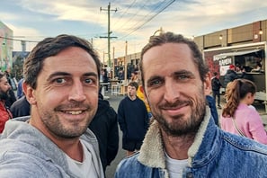 Me and Adnate in Mordialloc during the Wall to Wall festival 2024