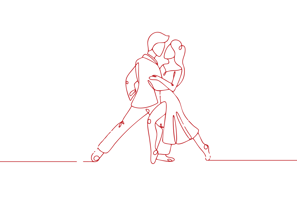 Allure Dance Stuidos dancers silhouette red