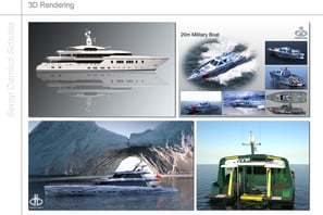 Yacht renderings