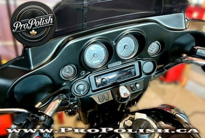Black Harley Davidson Electra Glide Ceramic Coated by ProPolish Motorcycle Detailing Norfolk County