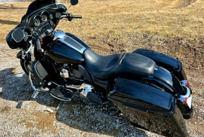 Black Harley Davidson Electra Glide Ceramic Coated by ProPolish Motorcycle Detailing Norfolk County