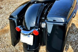 Black Harley Davidson Electra Glide Ceramic Coated by ProPolish Motorcycle Detailing Norfolk County